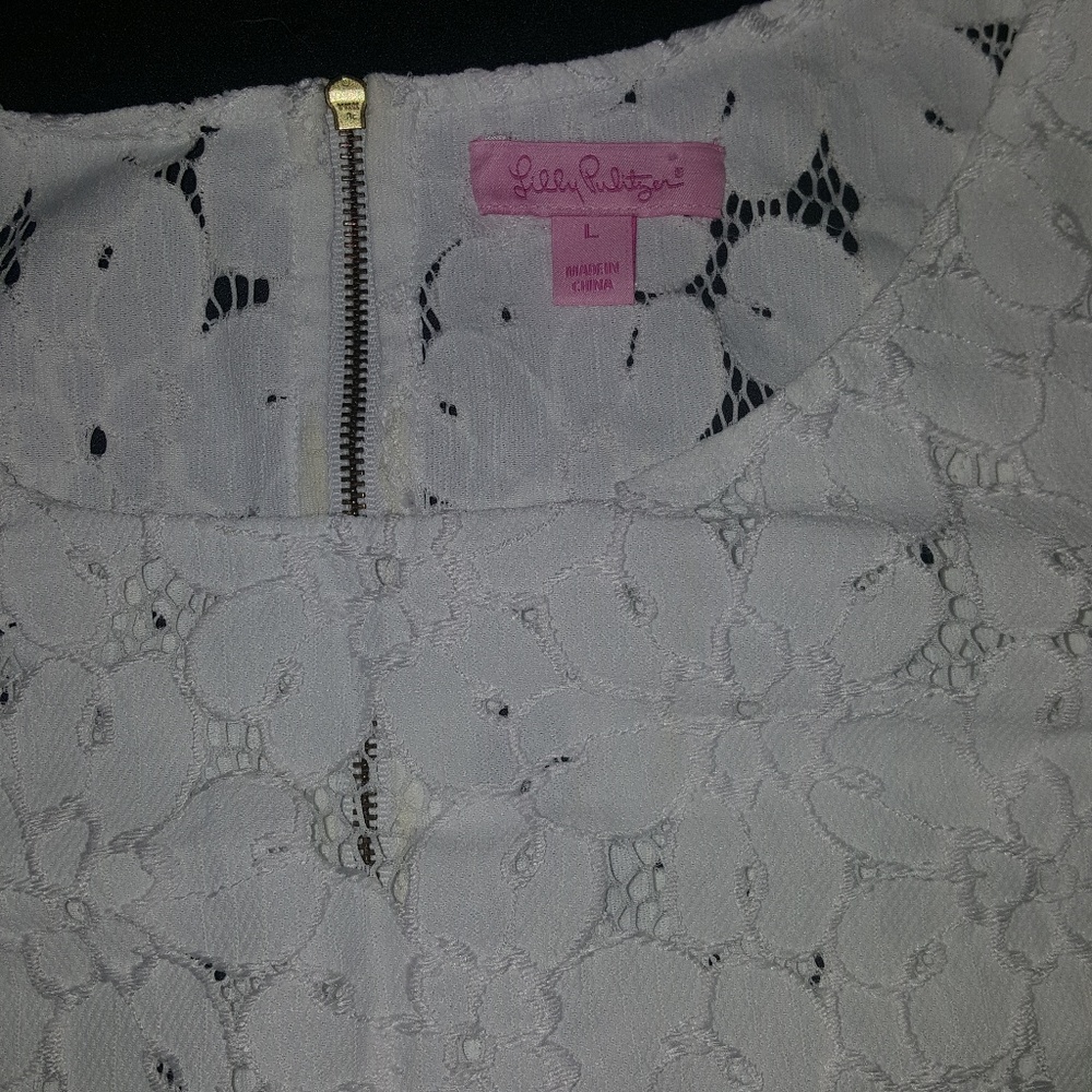 Lilly Pulitzer resort white lace cap sleeve